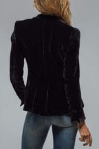 Claudette | Retro fluwelen blazer dames | Elegante slim fit jas met zakken