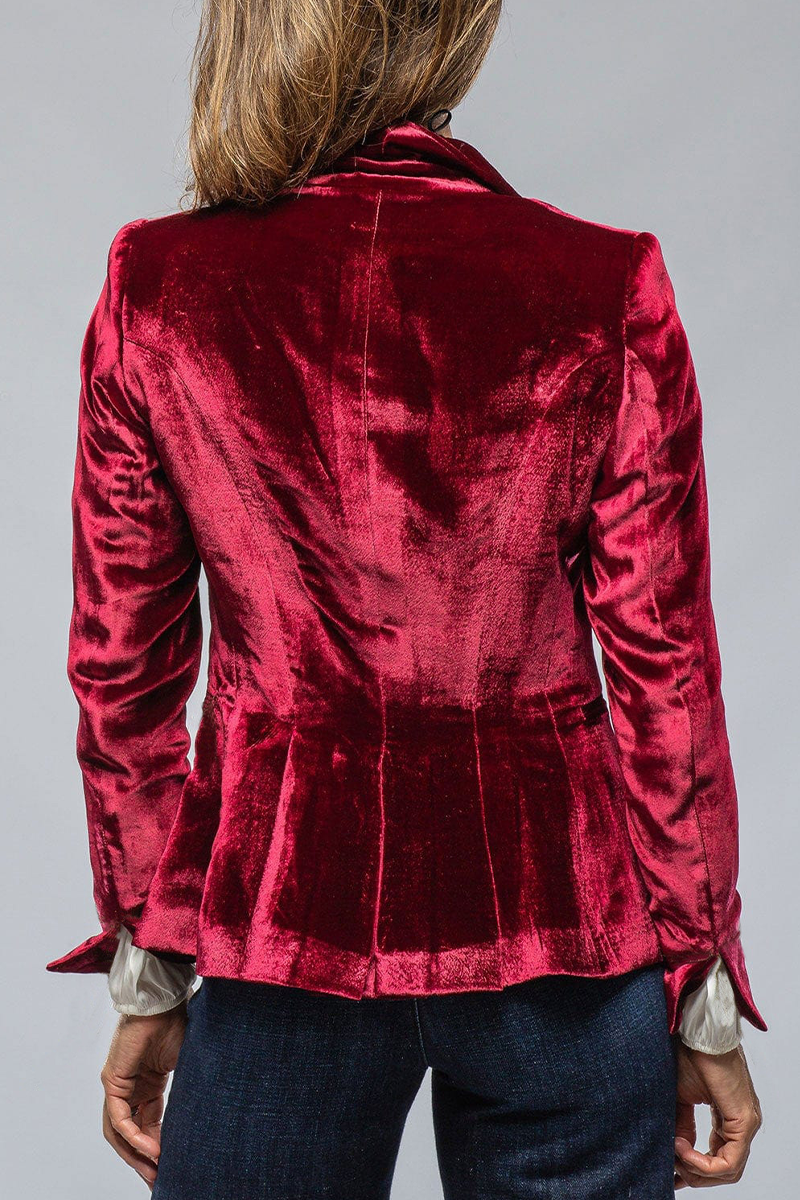 Claudette | Retro fluwelen blazer dames | Elegante slim fit jas met zakken