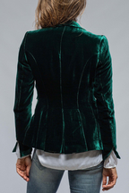 Claudette | Retro fluwelen blazer dames | Elegante slim fit jas met zakken