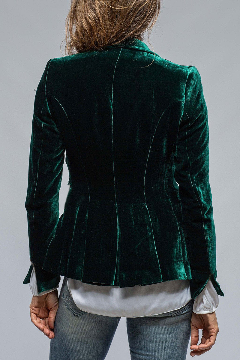 Claudette | Retro fluwelen blazer dames | Elegante slim fit jas met zakken