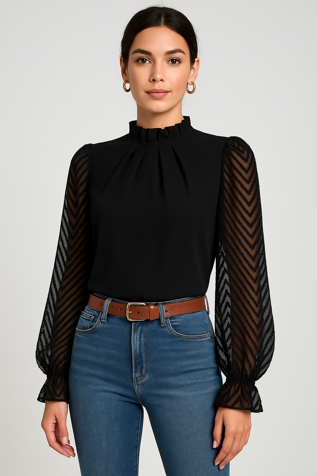 Amara | Elegante Blouse met Patroon | Vrouwelijk & Veelzijdig
