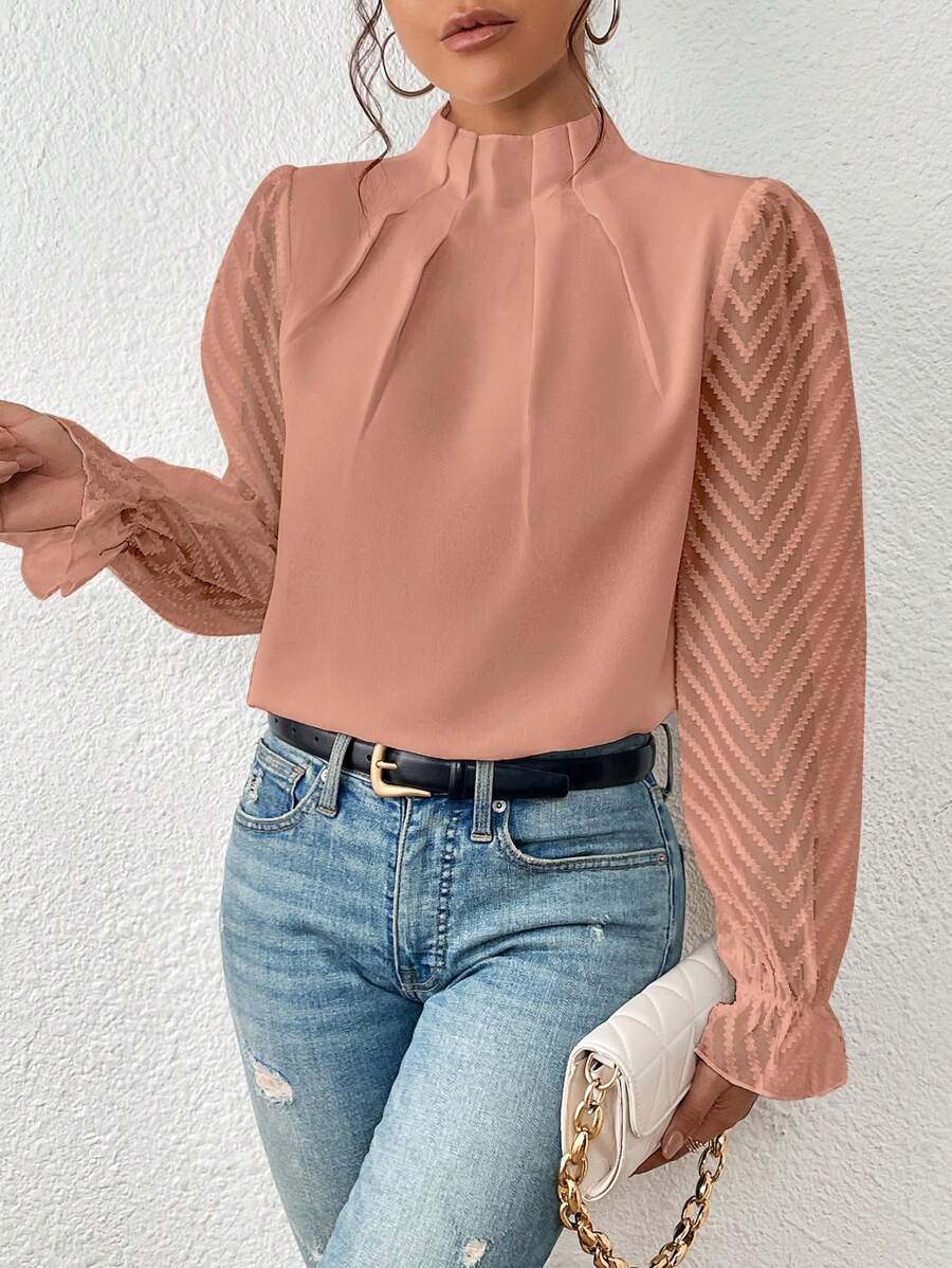 Amara | Elegante Blouse met Patroon | Vrouwelijk & Veelzijdig