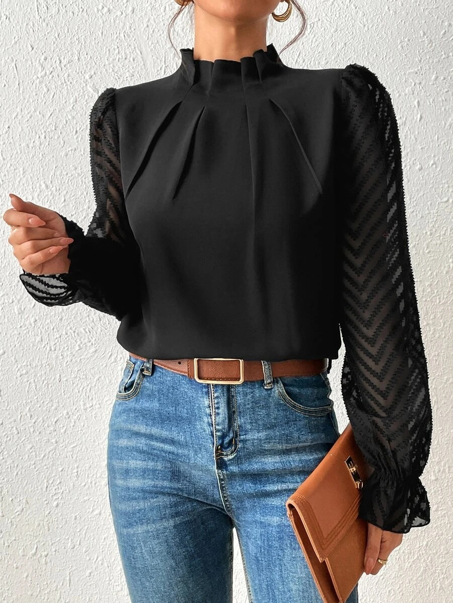 Amara | Elegante Blouse met Patroon | Vrouwelijk & Veelzijdig