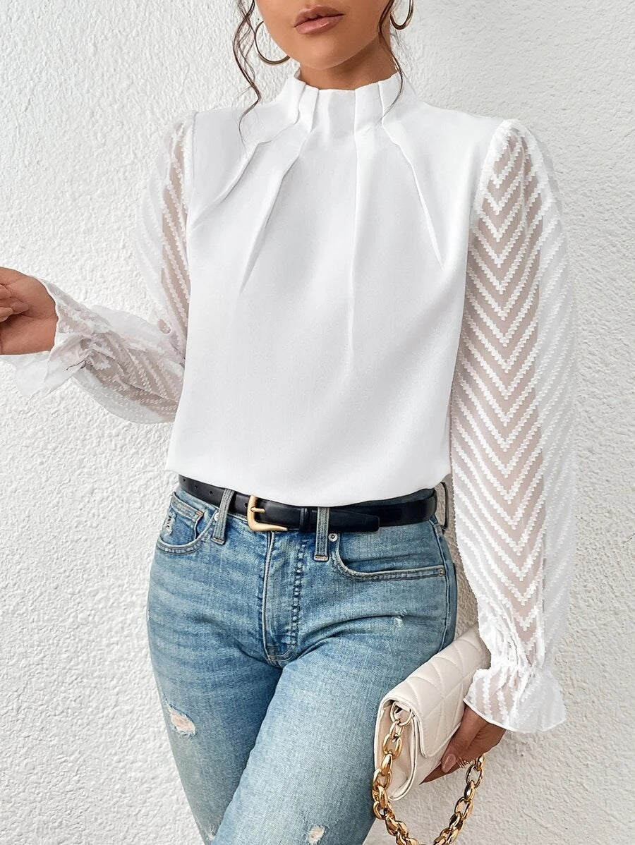 Amara | Elegante Blouse met Patroon | Vrouwelijk & Veelzijdig