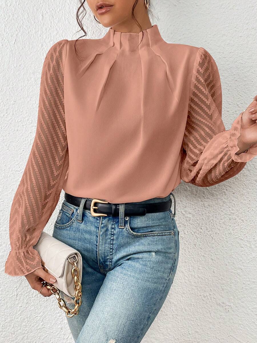 Amara | Elegante Blouse met Patroon | Vrouwelijk & Veelzijdig