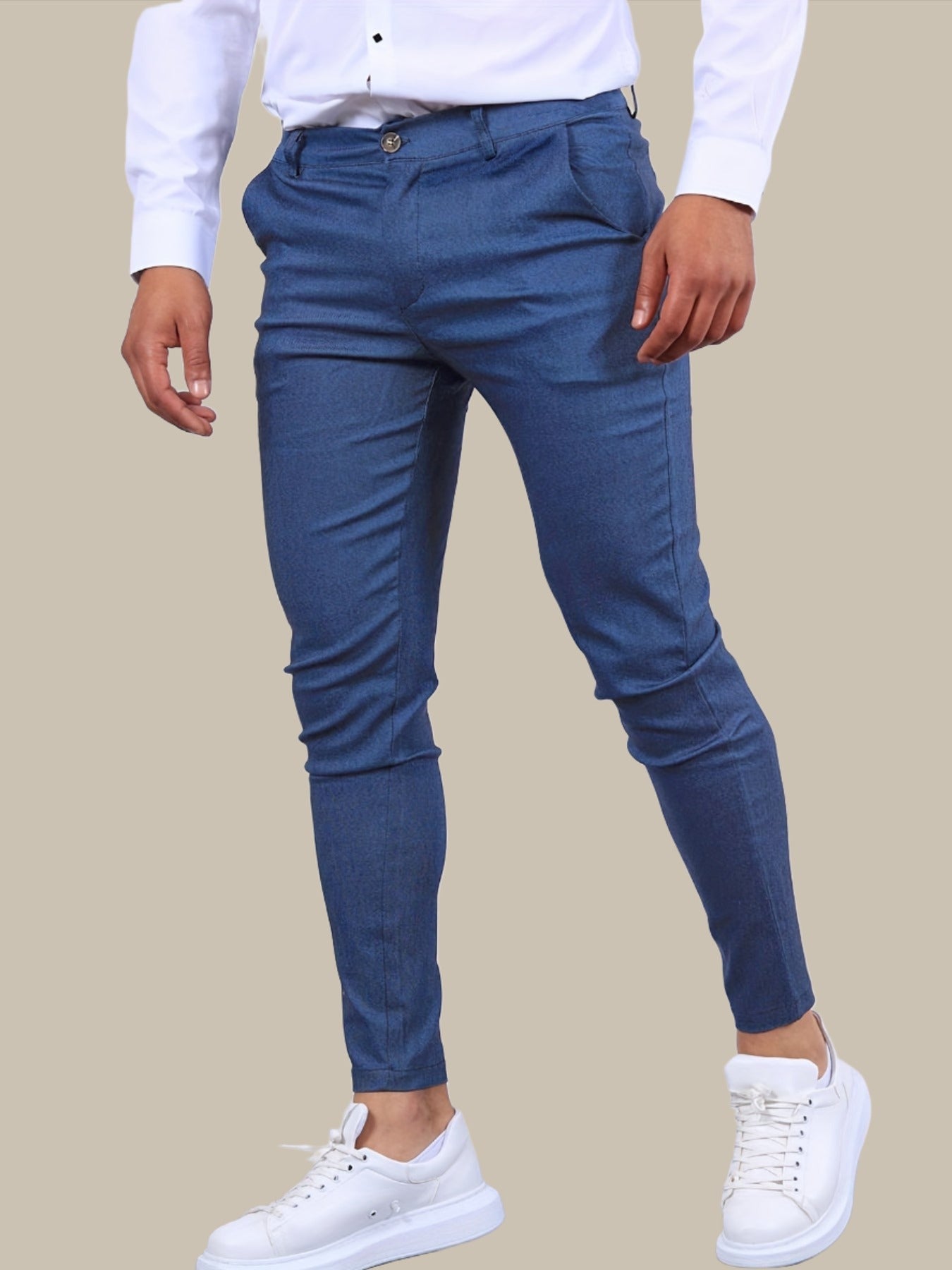 Heren Skinny-Fit Chino Broek | Slim Gesneden Trousers | Julian