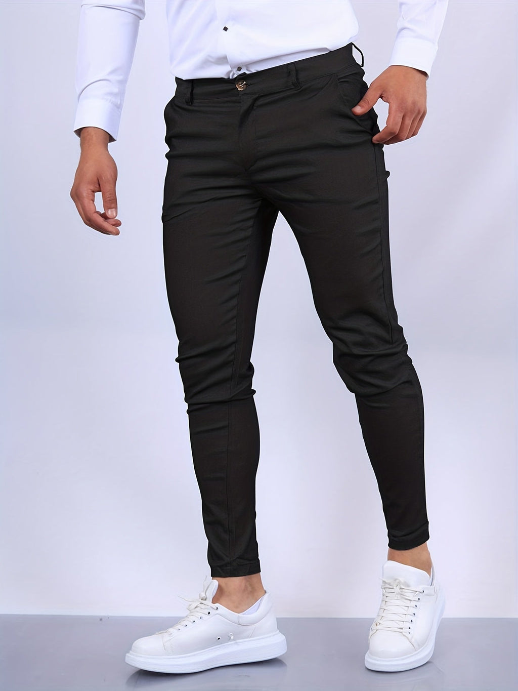Heren Skinny-Fit Chino Broek | Slim Gesneden Trousers | Julian