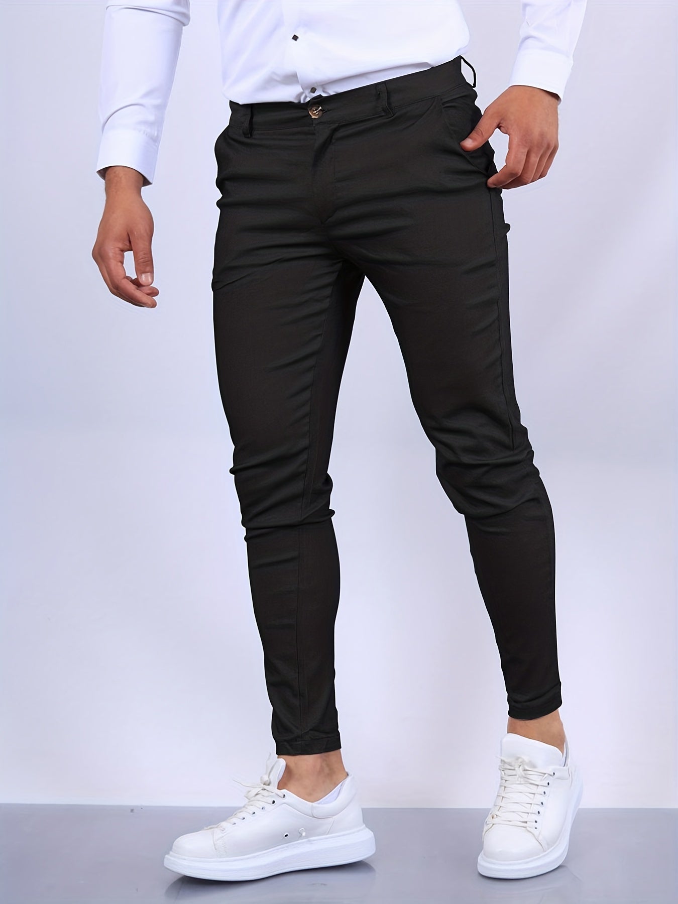 Heren Skinny-Fit Chino Broek | Slim Gesneden Trousers | Julian