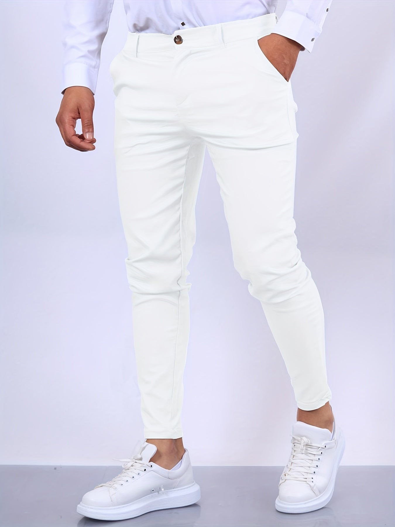 Heren Skinny-Fit Chino Broek | Slim Gesneden Trousers | Julian